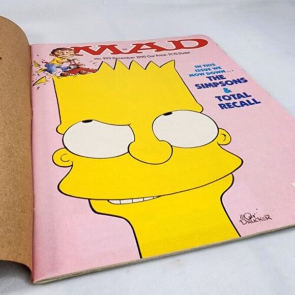 Mad Magazine #299 December 1990 The Simpsons, Total Recall Original FN Collector - Picture 2 of 5